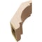 Ekena Millwork 5-inch W x 12-inch D x 12-inch H Olympic Rough Cedar Woodgrain TimberThane Knee Brace, Primed BRCUR05X12X12OLYRCPR - alternate 5
